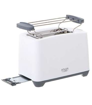 Adler Toaster AD 3216 Power 750 W Number of slots 2 Housing material Plastic White