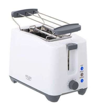 Adler Toaster AD 3216 Power 750 W Number of slots 2 Housing material Plastic White