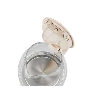 Adler Kettle AD 1283C Electric 900 W 1 L Glass/Stainless steel 360° rotational base Cream