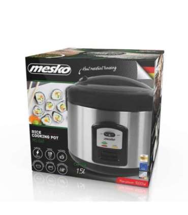 Mesko Rice cooker MS 6411 1000 W 1.5 L Black/Stainless steel