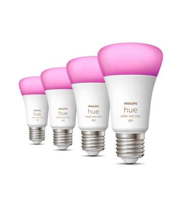 Hue WCA 6.5W A60 E27, 4pcs pack E27 6.5 W RGBW 2000-6500K Bluetooth and Zigbee