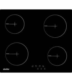 Simfer Hob H6.040.DECSP Vitroceramic Number of burners/cooking zones 4 Touch Black