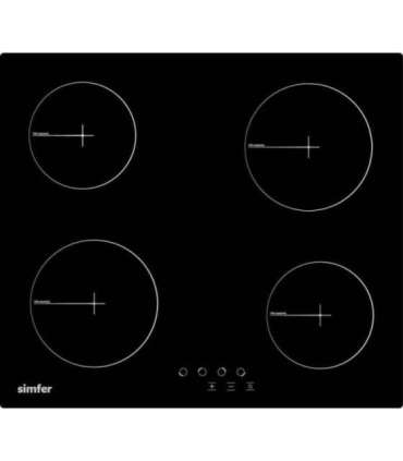 Simfer Hob H6.040.DECSP Vitroceramic Number of burners/cooking zones 4 Touch Black