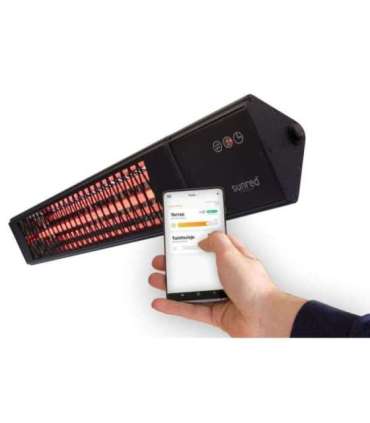 SUNRED Heater PRO25W-SMART, Triangle Dark Smart Wall Infrared 2500 W Black IP55