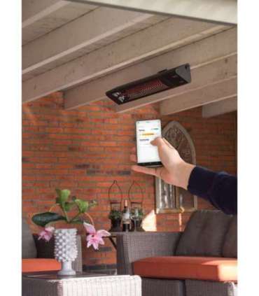 SUNRED Heater PRO25W-SMART, Triangle Dark Smart Wall Infrared 2500 W Black IP55