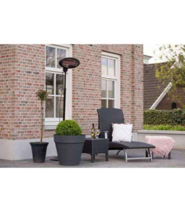 SUNRED Heater SMQ2000A, Elekra Quartz Standing Infrared 2000 W Black IP34