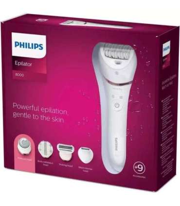 Philips Epilator BRE740/10 Operating time (max) 40 min Number of power levels N/A Wet & Dry White