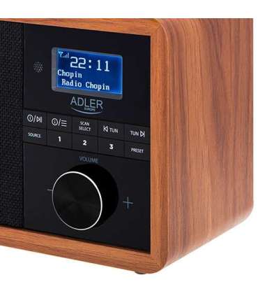 Adler Radio DAB+ Bluetooth AD 1184 Alarm function Black/Brown