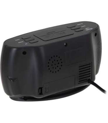 Adler Clock with Thermometer AD 1186 Black