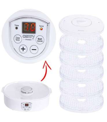 Camry Food Dehydrator CR 6659 Power 240 W Number of trays 5 Temperature control Integrated timer White