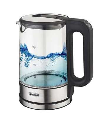 Mesko Kettle MS 1301b Electric 1850 W 1.7 L Glass/Stainless steel 360° rotational base Black
