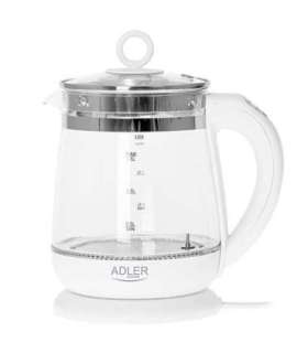 Adler Kettle AD 1299 Electric 2200 W 1.5 L Glass/Stainless steel 360° rotational base White
