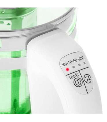 Adler Kettle AD 1299 Electric 2200 W 1.5 L Glass/Stainless steel 360° rotational base White