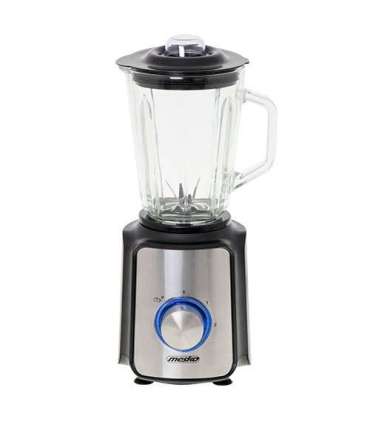 Mesko Blender MS 4080 Tabletop 600 W Jar material Glass Jar capacity 1.5 L Ice crushing Black/Silver
