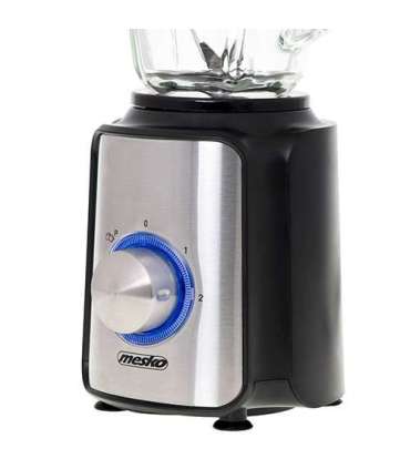 Mesko Blender MS 4080 Tabletop 600 W Jar material Glass Jar capacity 1.5 L Ice crushing Black/Silver
