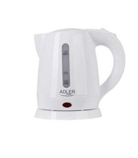 Adler Kettle AD 1272 Electric 1600 W 1 L Stainless steel/Polypropylene 360° rotational base White