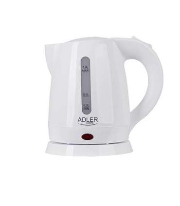 Adler Kettle AD 1272 Electric 1600 W 1 L Stainless steel/Polypropylene 360° rotational base White