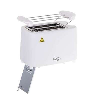 Adler Toaster AD 3223 Power 750 W Number of slots 2 Housing material Plastic White