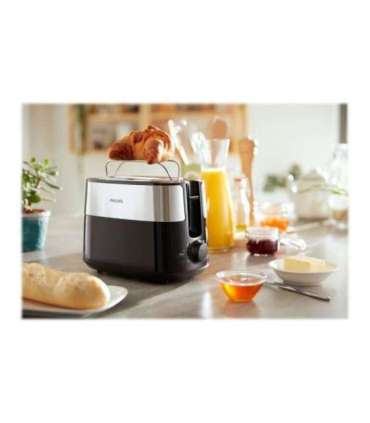 Philips Toaster HD2516/90 Daily Collection Power 830 W Number of slots 2 Housing material Plastic Black