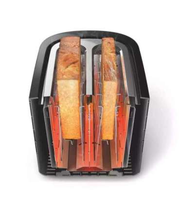 Philips Toaster HD2637/90 Viva Collection Number of slots 2 Housing material  Metal/Plastic Black