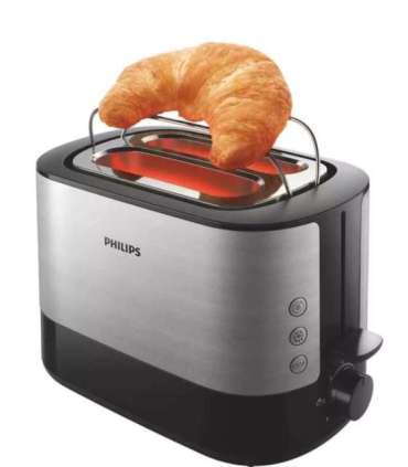Philips Toaster HD2637/90 Viva Collection Number of slots 2 Housing material  Metal/Plastic Black