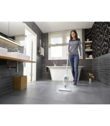 BLACK & DECKER Steam mop FSMH13E10-QS Power 1300 W Water tank capacity 0.38 L White/Blue