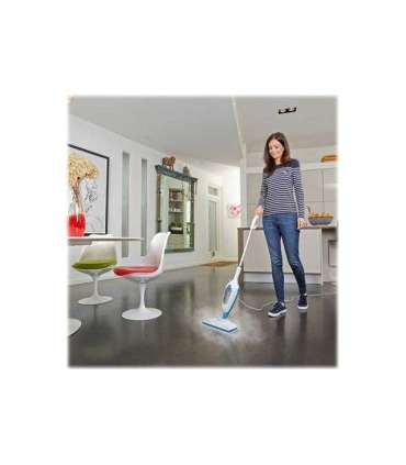 BLACK & DECKER Steam mop FSMH13E10-QS Power 1300 W Water tank capacity 0.38 L White/Blue
