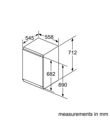 Bosch Freezer GIV11AFE0 Energy efficiency class E Upright Built-in Height 71.2 cm Total net capacity 72 L