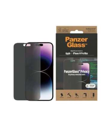 PanzerGlass Screen protector Apple iPhone 14 Pro Max Glass Black Classic Fit Privacy