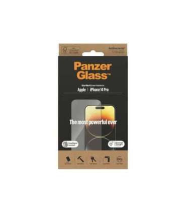 PanzerGlass Screen protector Apple iPhone 14 Pro Glass Clear Ultra-Wide Fit Easy installation Fingerprint