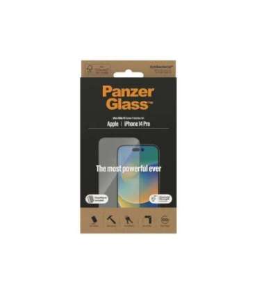 PanzerGlass Screen protector Apple iPhone 14 Pro Glass Clear Ultra-Wide Fit Easy installation Fingerprint