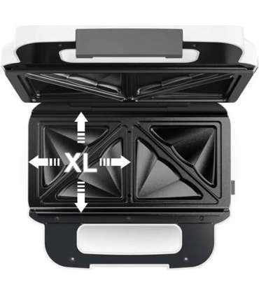 TEFAL Wafle Maker Snack XL SW701110 850 W Number of pastry 2 Belgium White/Grey