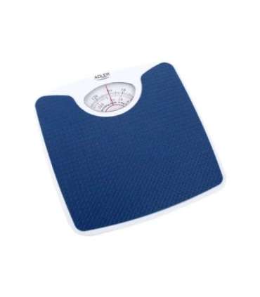 Adler Mechanical bathroom scale AD 8151b Maximum weight (capacity) 130 kg Accuracy 1000 g Blue/White