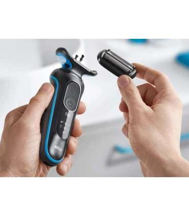 Braun Shaver 51-B1000s Operating time (max) 50 min Wet & Dry Black/Blue