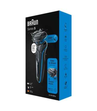 Braun Shaver 51-B1000s Operating time (max) 50 min Wet & Dry Black/Blue