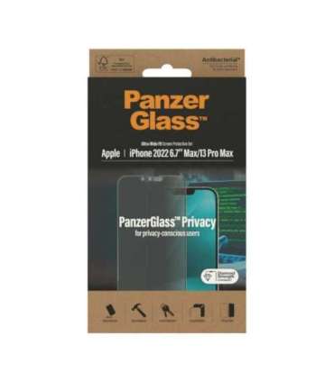 PanzerGlass Screen protector Apple iPhone 14 Plus/13 Pro Max Glass Black Ultra-Wide Fit Privacy
