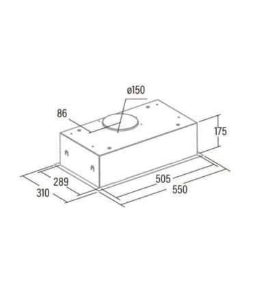 CATA Hood GCB 55 X Canopy Energy efficiency class C Width 55 cm 371 m³/h Mechanical LED Stainless