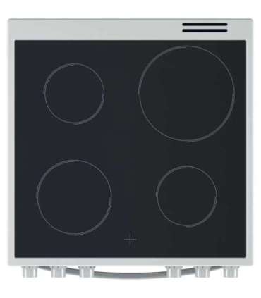 INDESIT Cooker IS67V8CHW/E Hob type Vitroceramic Oven type Electric White Width 60 cm Grilling Depth 60