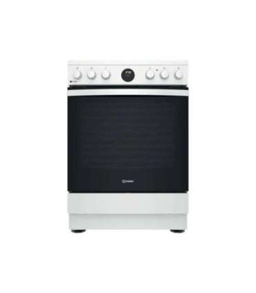 INDESIT Cooker IS67V8CHW/E Hob type Vitroceramic Oven type Electric White Width 60 cm Grilling Depth 60