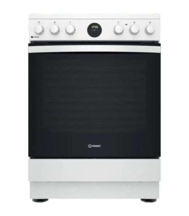 INDESIT Cooker IS67V8CHW/E Hob type Vitroceramic Oven type Electric White Width 60 cm Grilling Depth 60