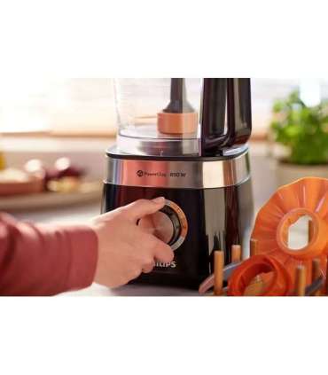 Philips Compact Food processor HR7530/10 Viva Collection 850 W Number of speeds 2 Bowl capacity 2.1 L Black