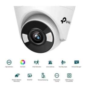 TP-LINK VIGI 4MP Full-Color Wi-Fi Turret Network Camera VIGI C440-W Dome 4 MP 4 mm H.265+/H.265/H.264+/H.264