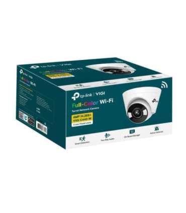 TP-LINK VIGI 4MP Full-Color Wi-Fi Turret Network Camera VIGI C440-W Dome 4 MP 4 mm H.265+/H.265/H.264+/H.264
