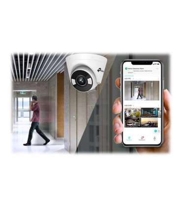TP-LINK VIGI 4MP Full-Color Wi-Fi Turret Network Camera VIGI C440-W Dome 4 MP 4 mm H.265+/H.265/H.264+/H.264