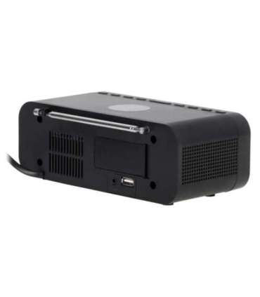 Adler Alarm Clock with Wireless Charger AD 1192B Alarm function AUX in Black