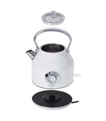 Adler Kettle with a Thermomete AD 1346w Electric 2200 W 1.7 L Stainless steel 360° rotational base |