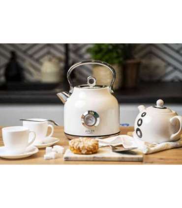 Adler Kettle with a Thermomete AD 1346w Electric 2200 W 1.7 L Stainless steel 360° rotational base |