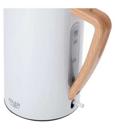 Adler Kettle AD 1347w Electric 2200 W 1.5 L Stainless steel 360° rotational base White