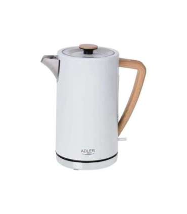 Adler Kettle AD 1347w Electric 2200 W 1.5 L Stainless steel 360° rotational base White