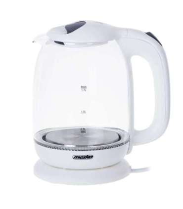 Mesko Kettle MS 1302w Electric 2200 W 1.7 L Glass 360° rotational base White